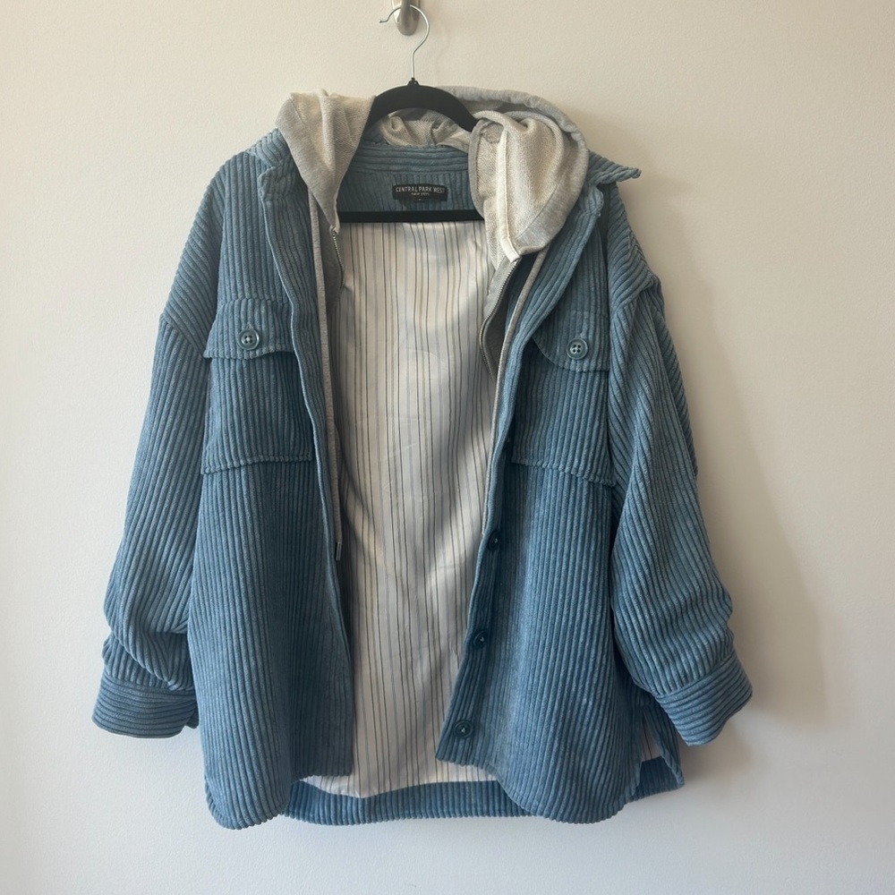 Central Park West Corduroy dickie hoodie jacket.